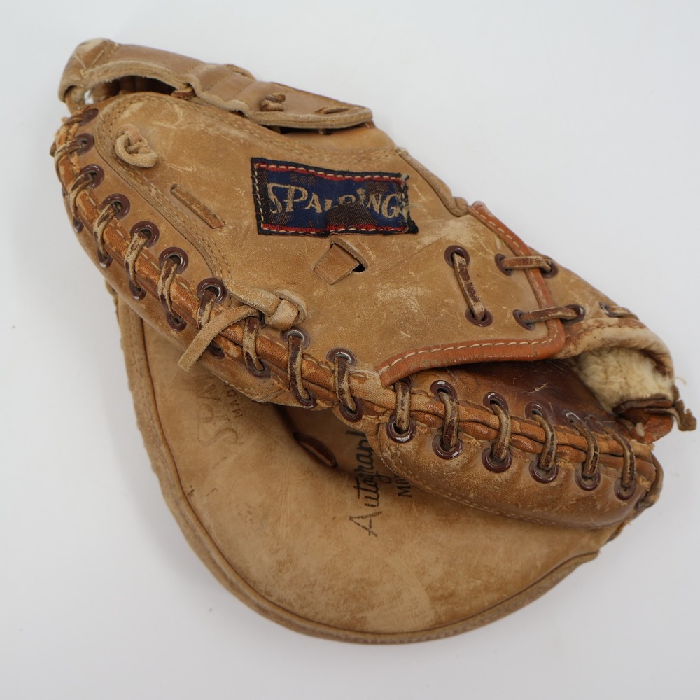 Spalding‎ Catcher Mitt LHT Tan Vintage Duke Sims Autograph Model 42-7252 USA